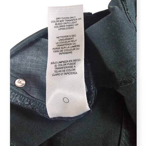 FRAME Le High Straight Coated Jeans Pine Green Denim Size 29 - Picture 10 of 10